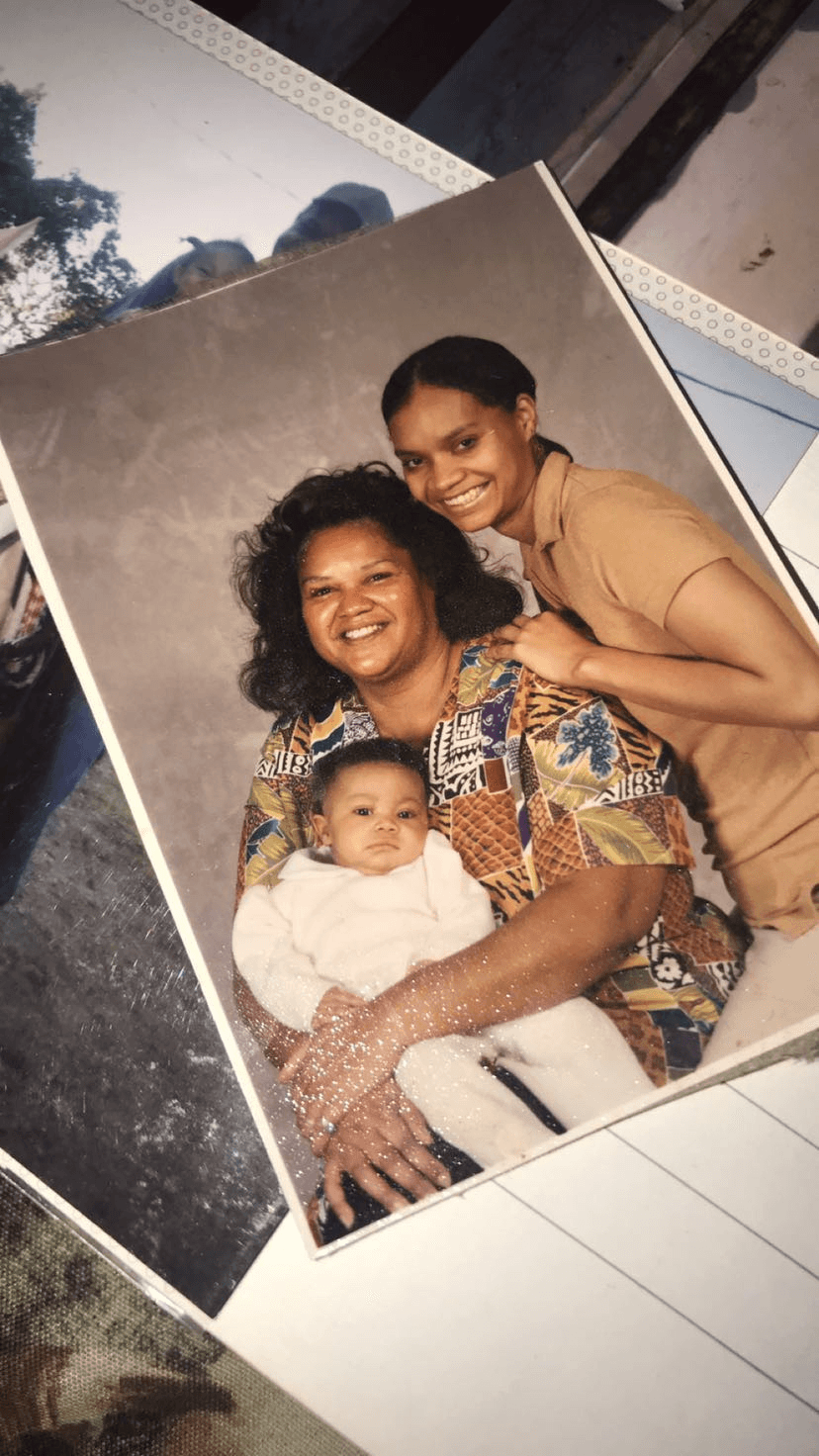 Anita with her mother and a young Kendra